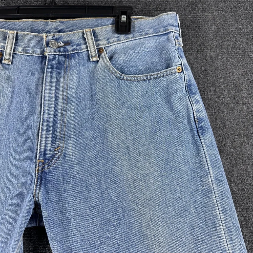 Levi's 505 Jeans Mens 36x29 W36 L29 Light Wash Regular Fit Straight Leg Denim